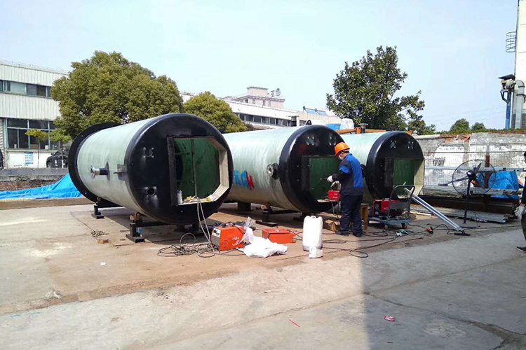 一體化預制泵站現場生產